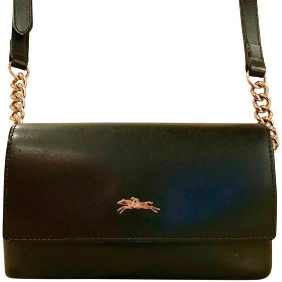 Longchamp Honore Rosato black leather crossbody bag htf NWT - Picture 1 of 8